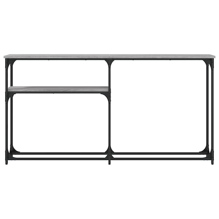 vidaXL Stolik konsolowy, szary dąb sonoma, 145x22,5x75 cm