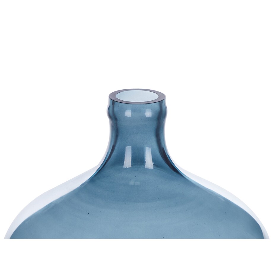 Wazon na kwiaty szklany 39 cm niebieski ROTI