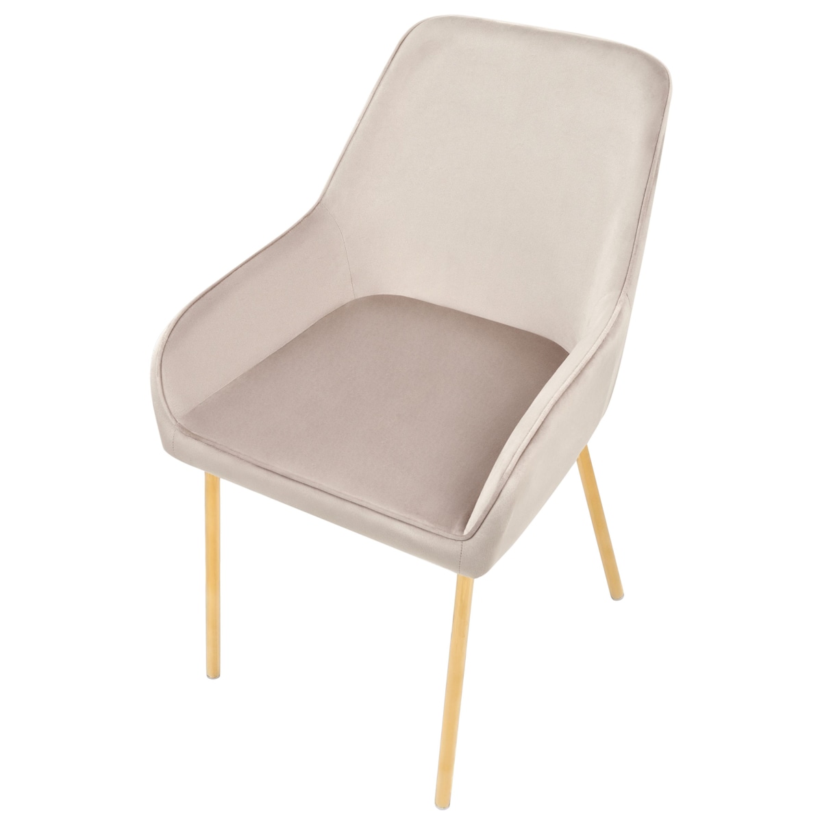 Zestaw 2 krzeseł do jadalni LOVERNA Welur Beżowy