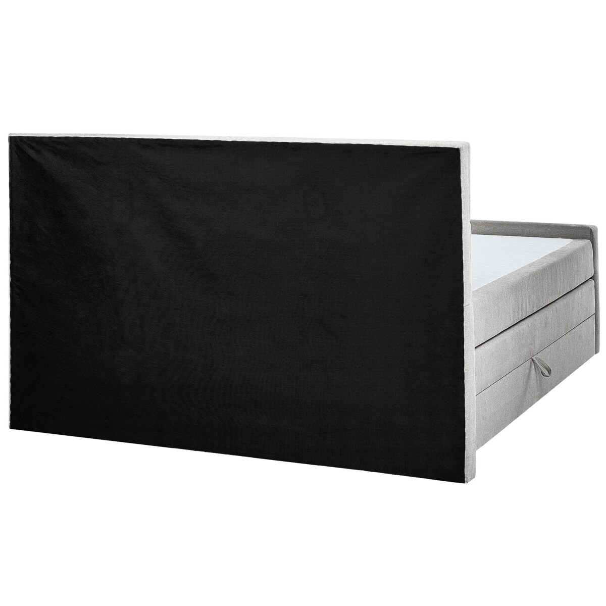 Łóżko kontynentalne z pojemnikami 180 x 200 cm jasnoszare ARISTOCRAT