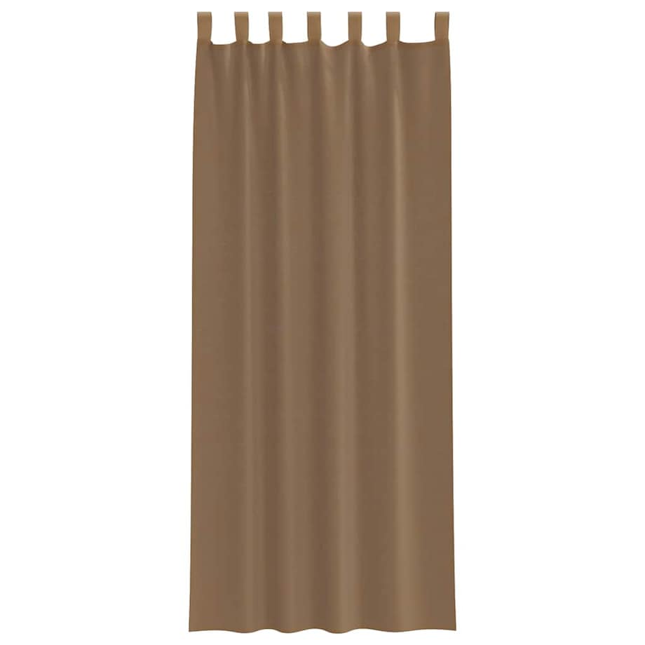 vidaXL Zasłony woalowe z pętelkami 2 szt. Jasnobrązowe 140x260 cm