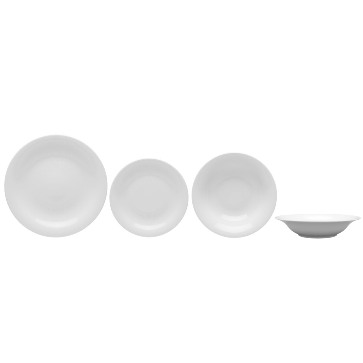 Zestaw talerzy dla 6 osób 18 el. Tiago białe LB16 (0000)