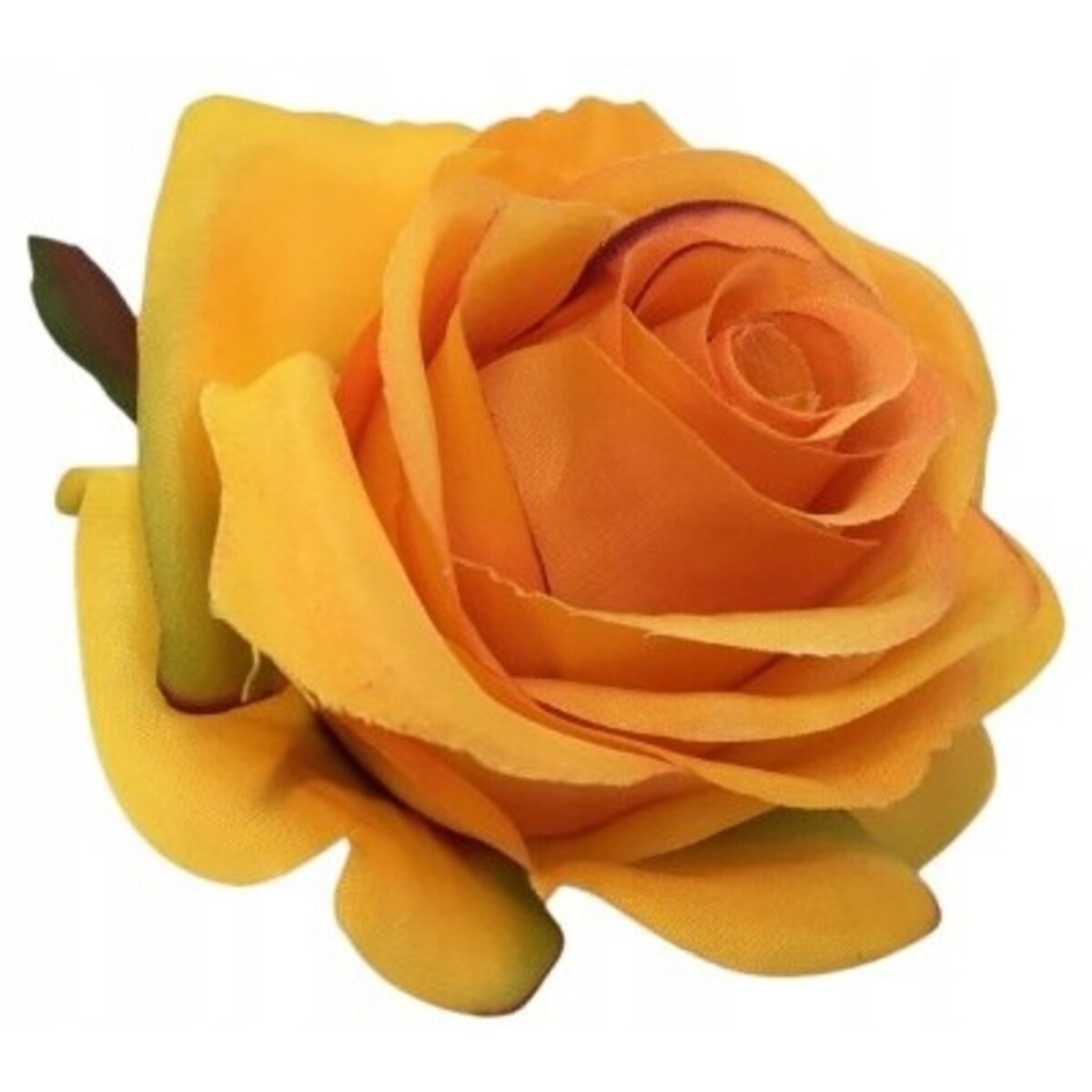 SZTUCZNE KWIATY główka kwiatowa wyrobowa RÓŻA pomarańczowa na bukiet stroik