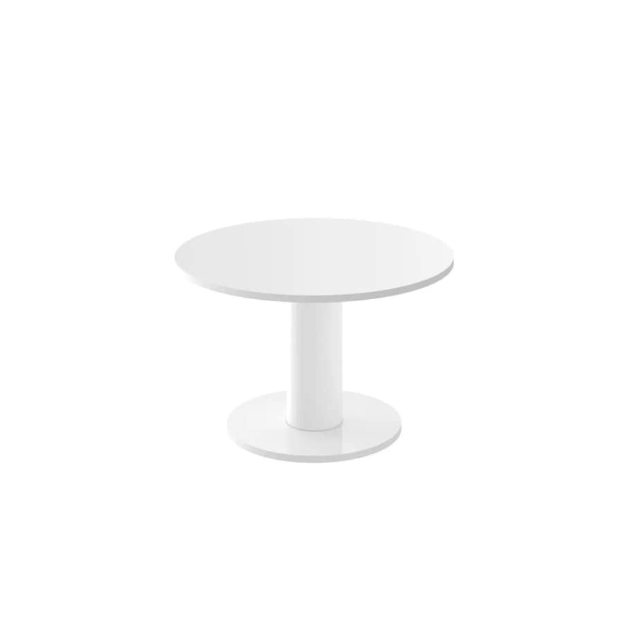 Stolik kawowy SOLO MINI ⌀80cm biały połysk