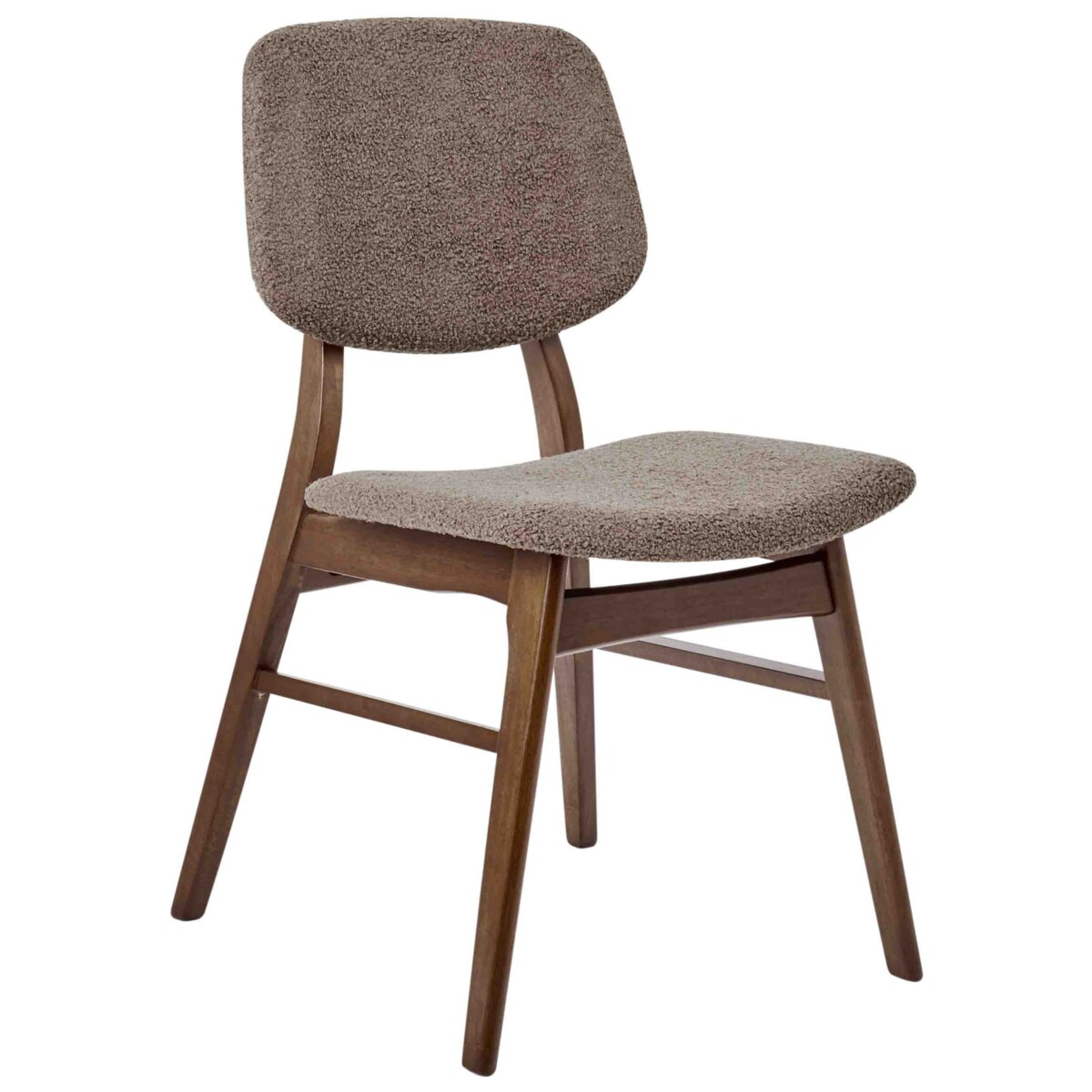 Zestaw 2 krzeseł do jadalni ELLA Drewno Ciemny brąz/ beżowoszary