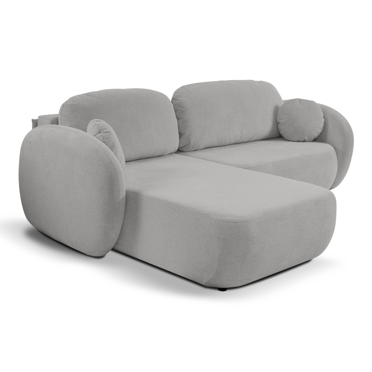 Nowoczesny narożnik rozkładany OLIVIO lewy - jasnoszary