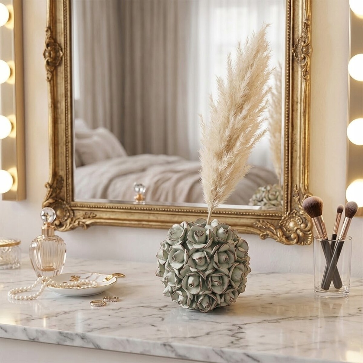 MAŁY WAZONIK WAZON NA JEDEN KWIAT RÓŻE KWIATY 10cm BOHO LOFT RETRO ZIELONY