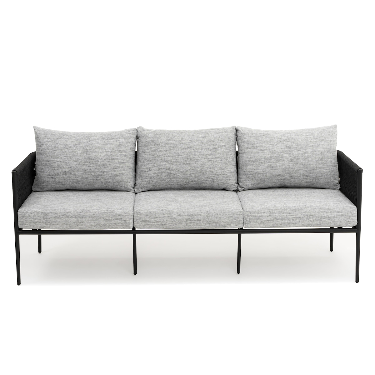 Zestaw mebli ogrodowych taras nowoczesne aluminiowe BELIZE czarno szare