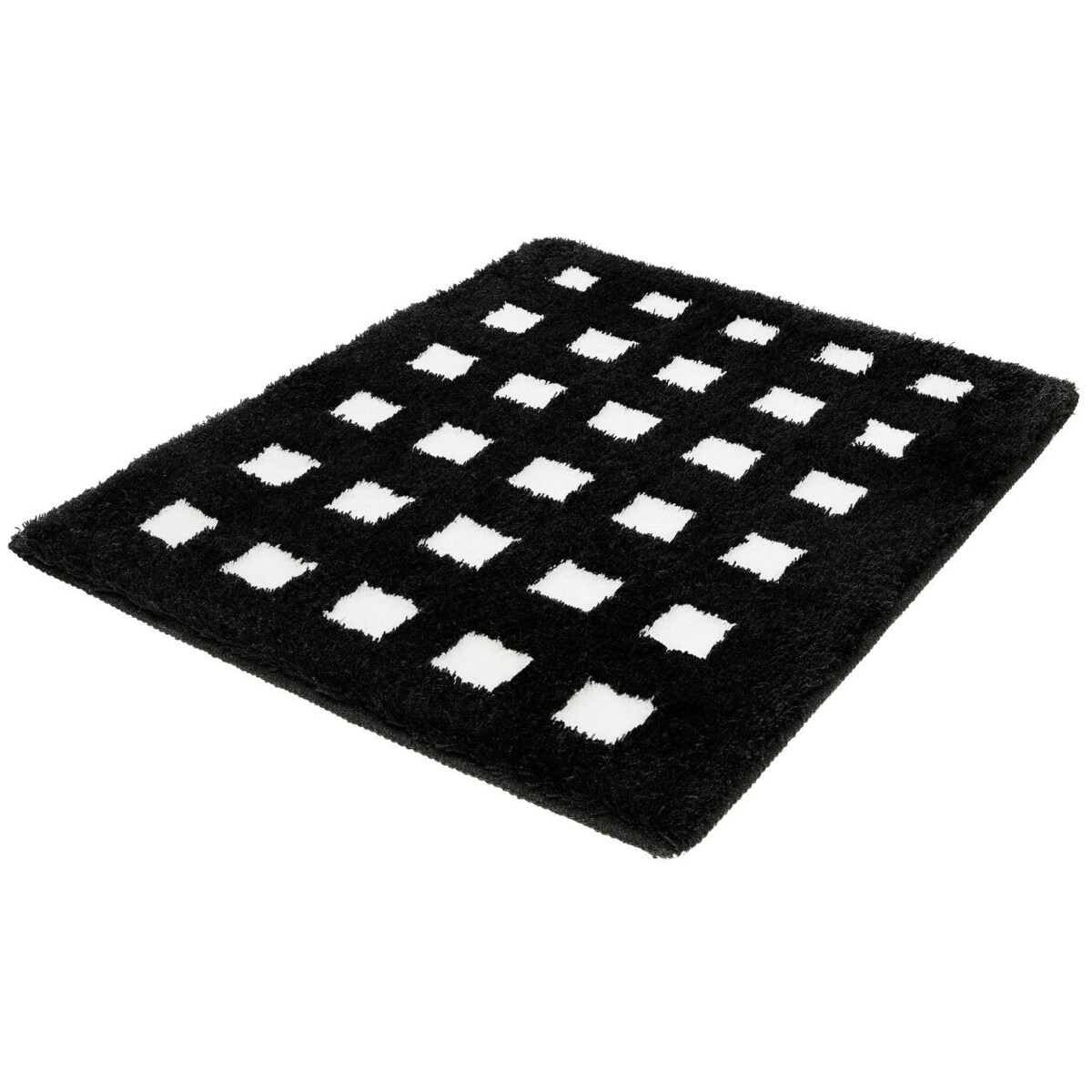 Kleine Wolke Boxes Dywanik łazienkowy czarny biały 55x65 cm antypoślizgowy