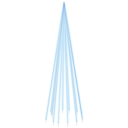 vidaXL Choinka do montażu na maszcie, 732 niebieskich diod LED, 500 cm