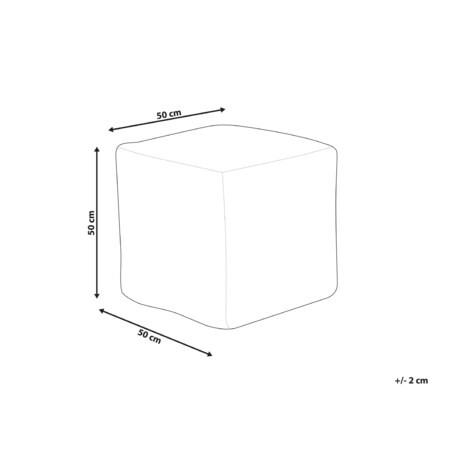 Puf 45 x 45 x 45 cm złoty brąz SANAWAN