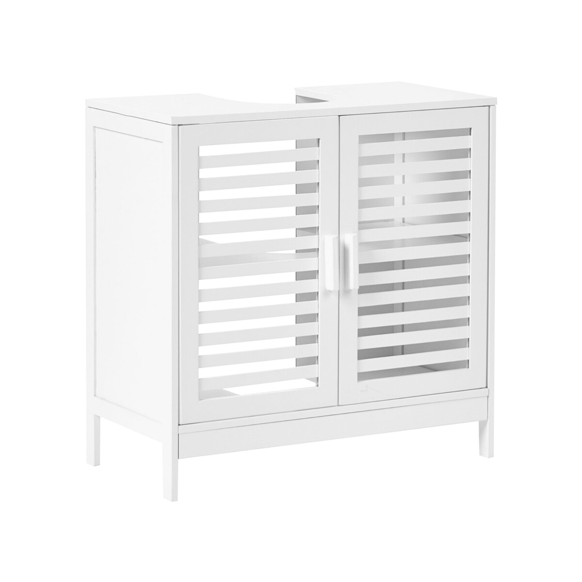 Szafka pod umywalkę MISSOULA Drewno bambusowe 60 cm Biały