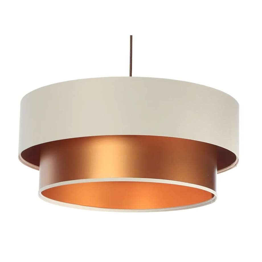 Lampa wisząca DOUBLE CREAM 50 kremowa/miedziana