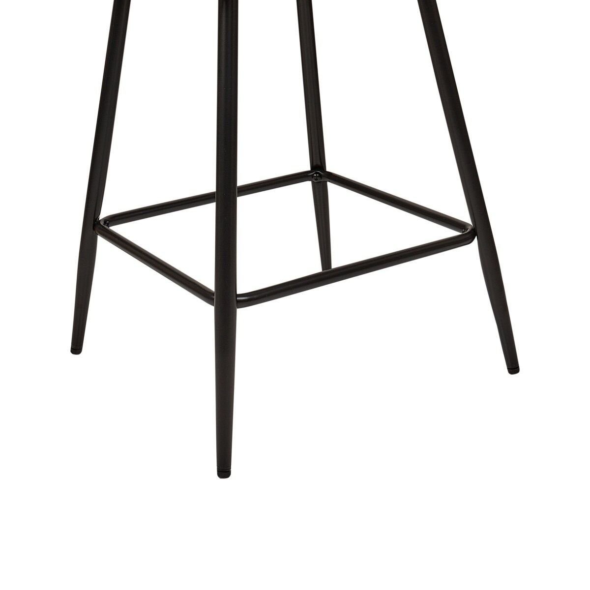 Zestaw 2 krzeseł barowych SANILAC Welur Czarny