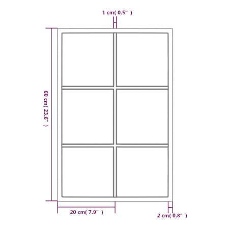 vidaXL Lustro ścienne, czarne, 60x40 cm, metalowe