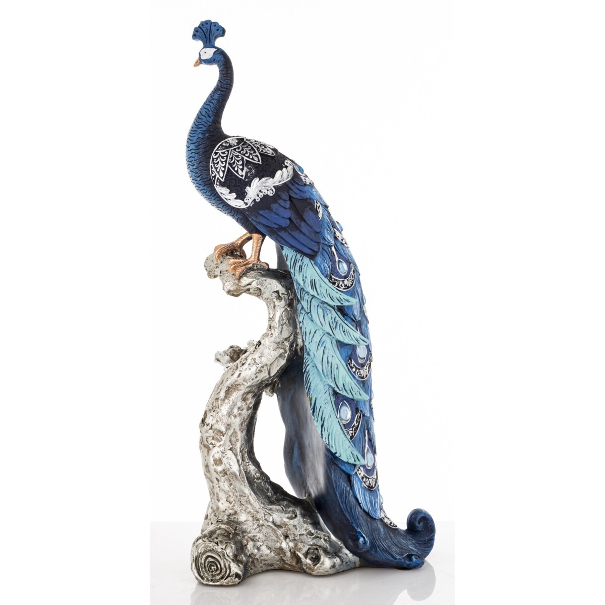 Dekoracja - Paw 40x20x12,5 cm ZAMPA-3 niebieski