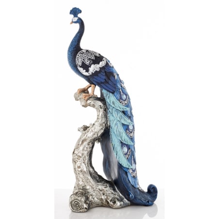 Dekoracja - Paw 40x20x12,5 cm ZAMPA-3 niebieski