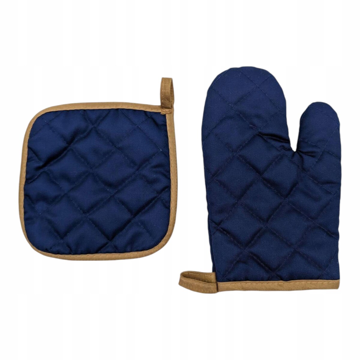 Rękawica kuchenna podwójna ochronna GRUBA pikowana + łapka + etui