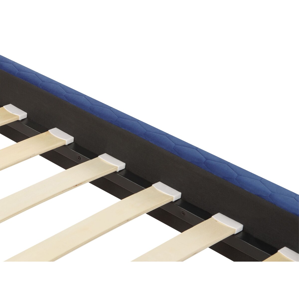 Łóżko welurowe 180 x 200 cm niebieskie BAYONNE