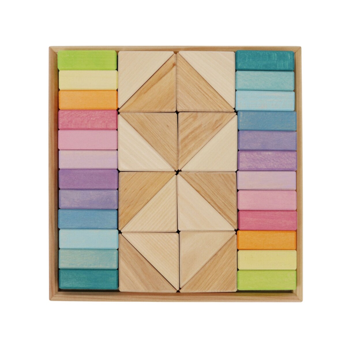 Układanka drewniana w ramce – klocki drewniane Grimm's dla rocznego dziecka