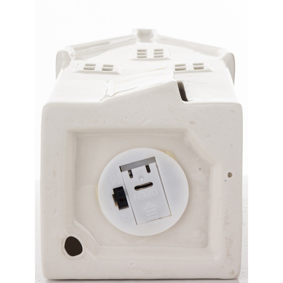 Ceramiczny biały domek LED 20x8,5 cm ADANI - II