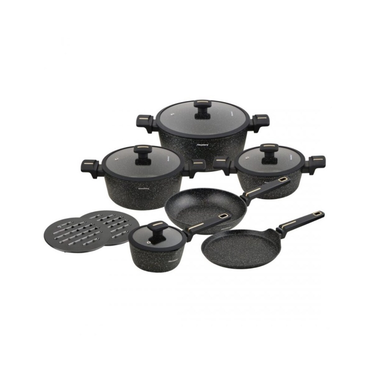 Klausberg zestaw 12 garnków marmurkowych 63911