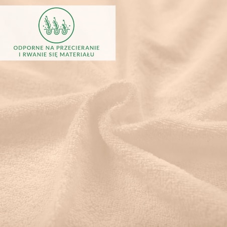 Prześcieradło frotte z gumką 160x200 kolor róż perłowy