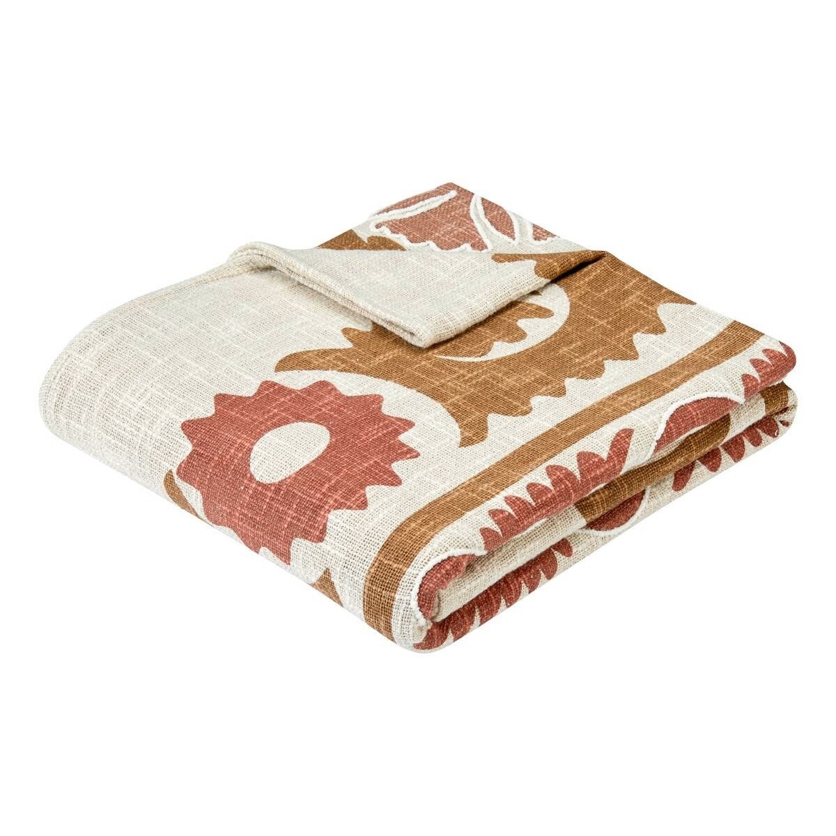 Narzuta bawełniana, terracotta, 240x260 cm, Sienna