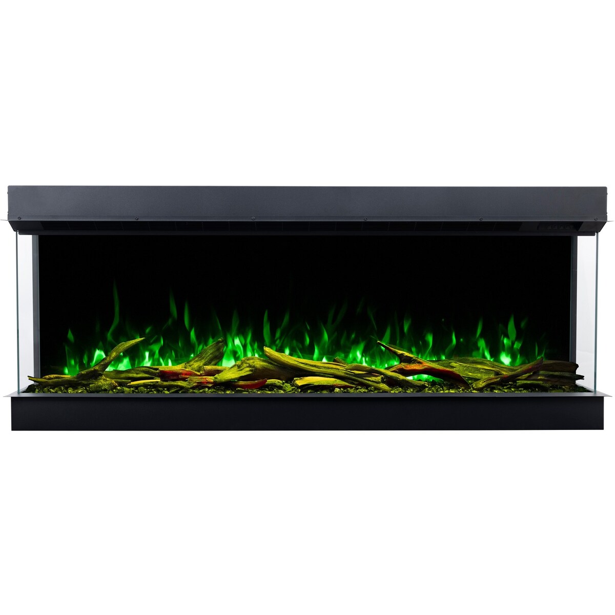 Kominek elektryczny AFLAMO Superb 3D 80 - do zabudowy - 80x65x35 cm - kominek LED z funkcją grzania 750/1500 W