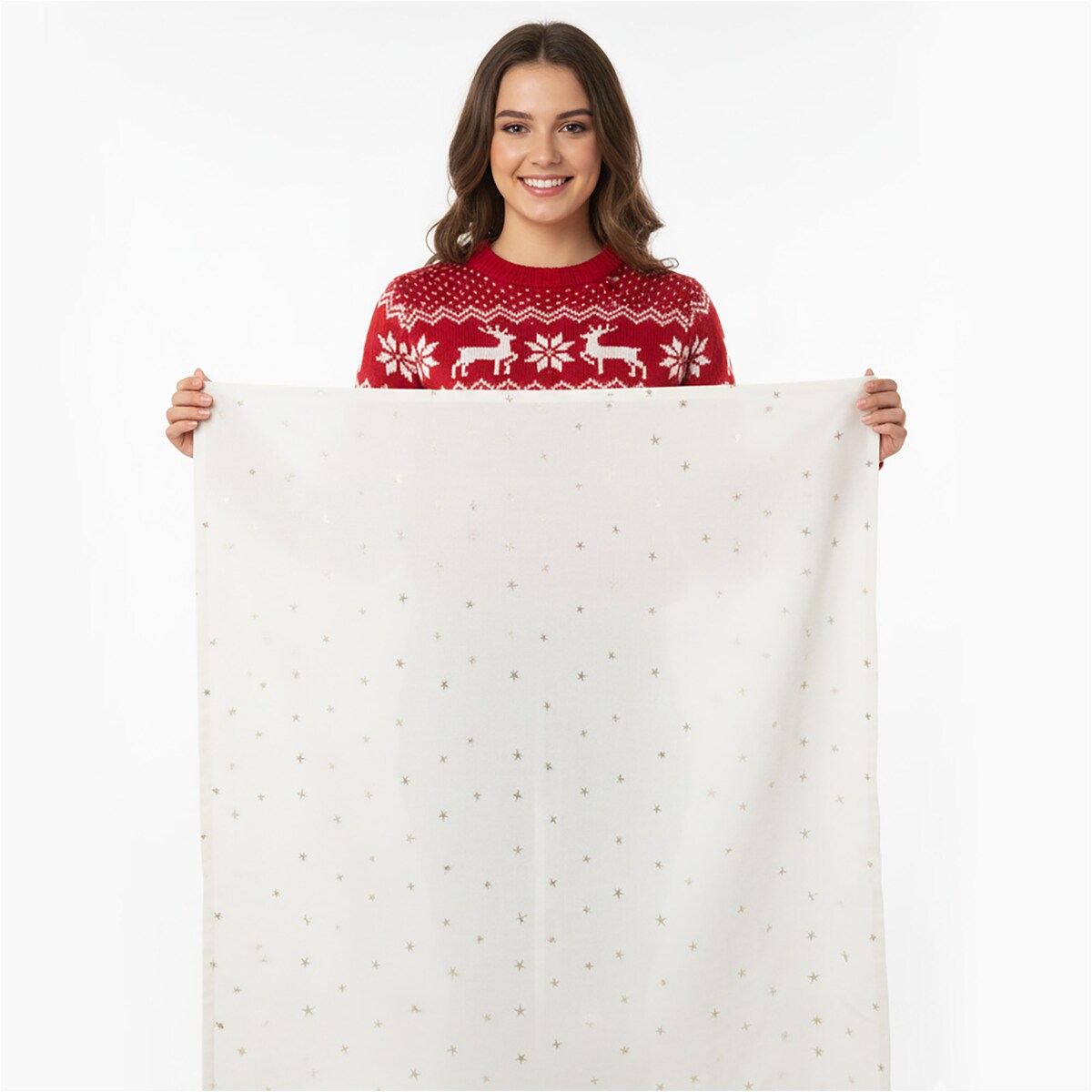 Obrus Świąteczny Na Stół Plamoodporny Dekoracyjny Na Boże Narodzenie 140X240 Złoty