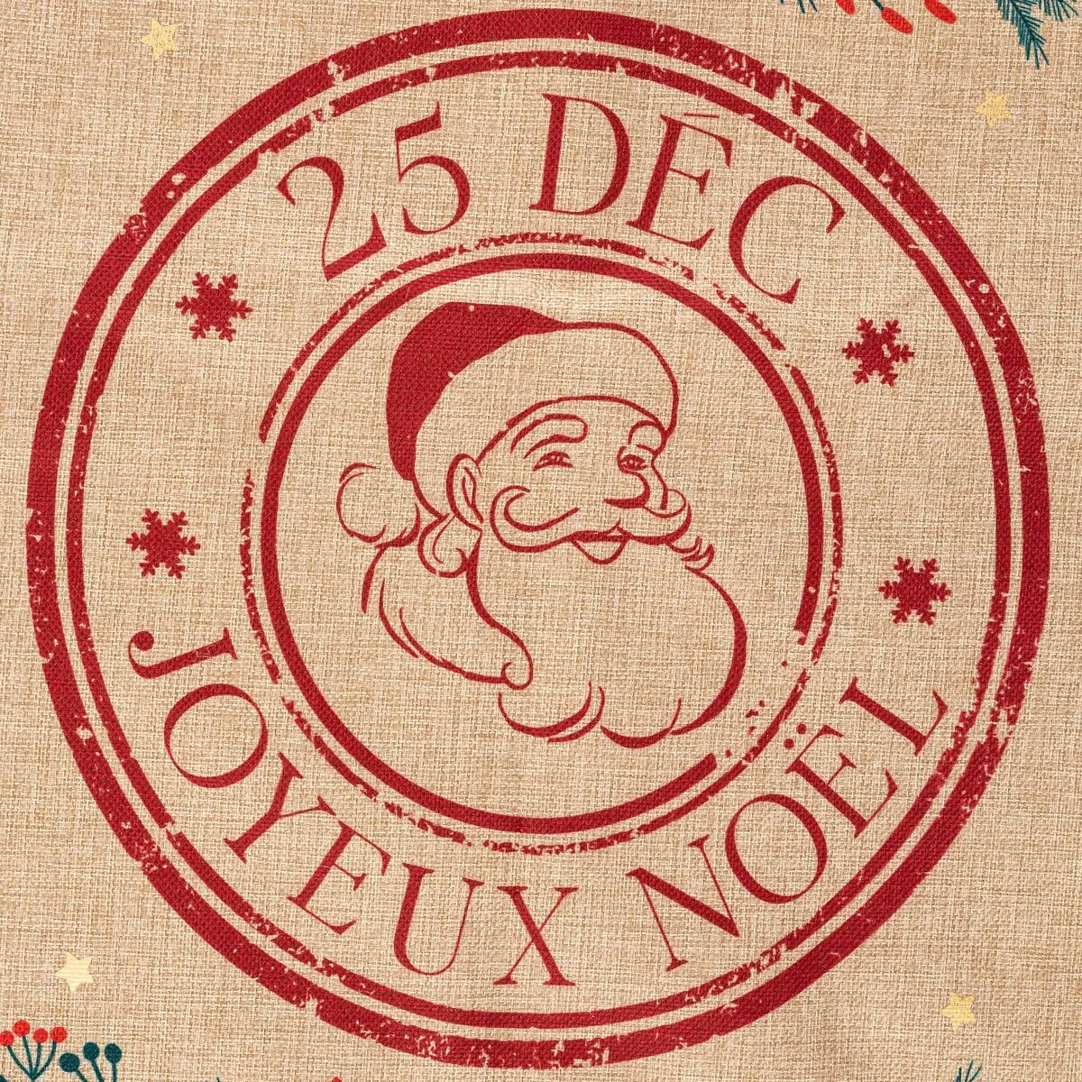 Worek na prezent ze świątecznym wzorem, 50 x 70 cm