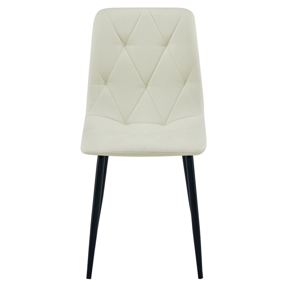 Krzesło Libra nowoczesny design, Beż Materiał / Nogi Czarne X1