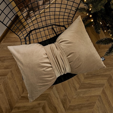 Poduszka XMAS wzór XM48 | Kokarda piaskowa 40 x 60 cm