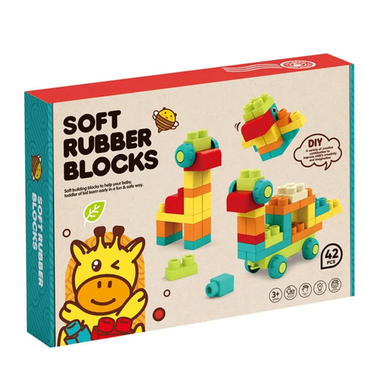 SOFT blocks - miękkie klocki konstrukcyjne 42 elementy