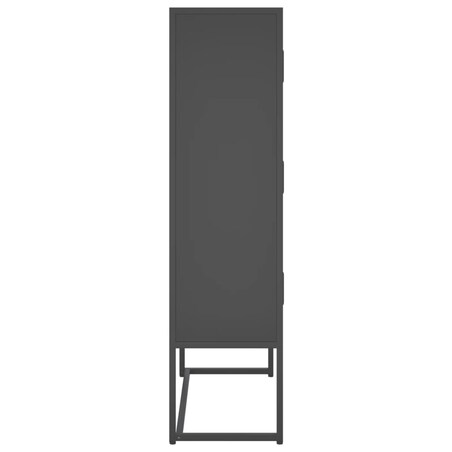 vidaXL Szafka, antracytowa, 80x35x135 cm, stal