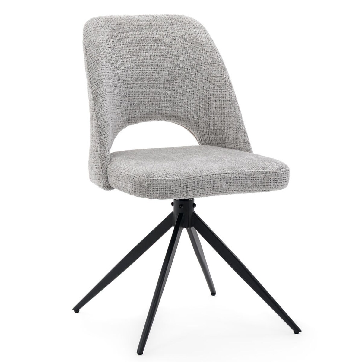 Krzesło tapicerowane obrotowe MILO II jasny szary do salonu jadalni kuchni