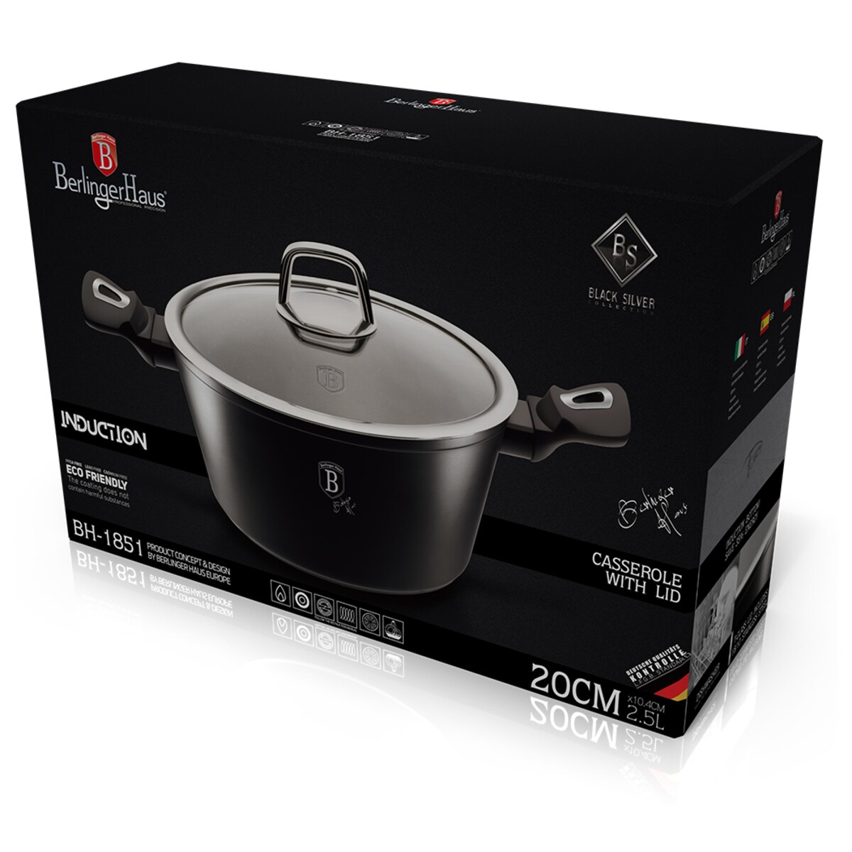 Garnek tytanowy 20 cm Black Royal Berlinger Haus BH-1851