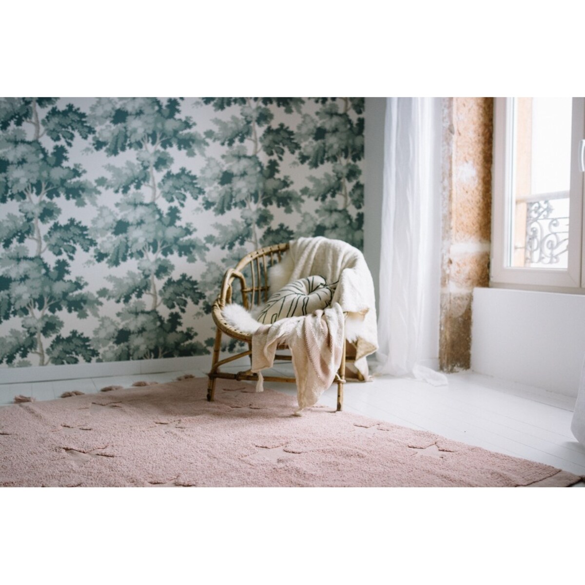 Dywan Bawełniany Hippy Stars Vintage Nude 120x175 cm Lorena Canals