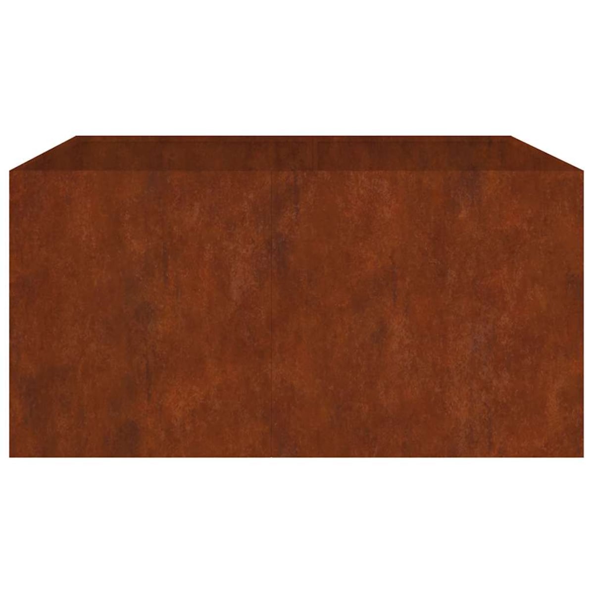 vidaXL Donica, 80x80x40 cm, stal kortenowska