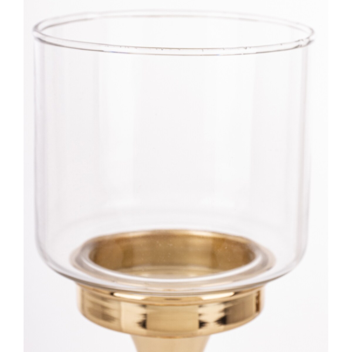 Świecznik złoty z kloszem 29x11 cm LAMBONG - II średni