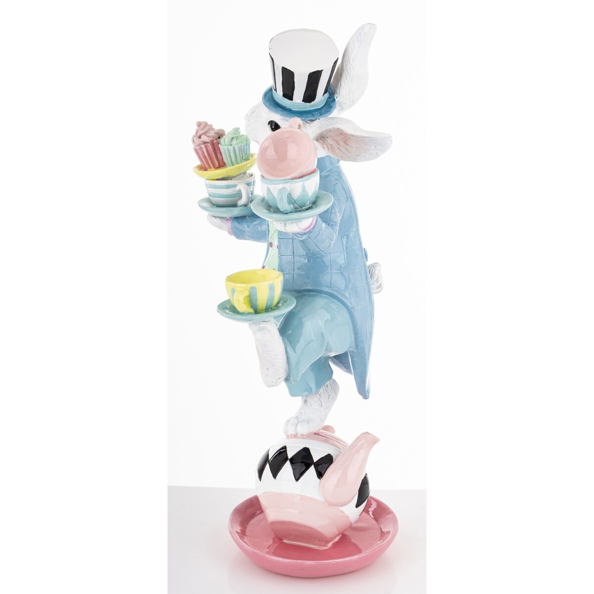 Dekoracja - królik na herbacianym czajniczku 41,5x22x13,5 cm CIRCUS