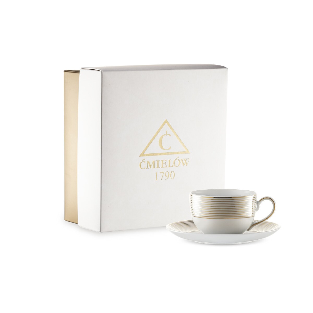 Filiżanka 250 ml ze spodkiem Yvonne Linea Złota E524