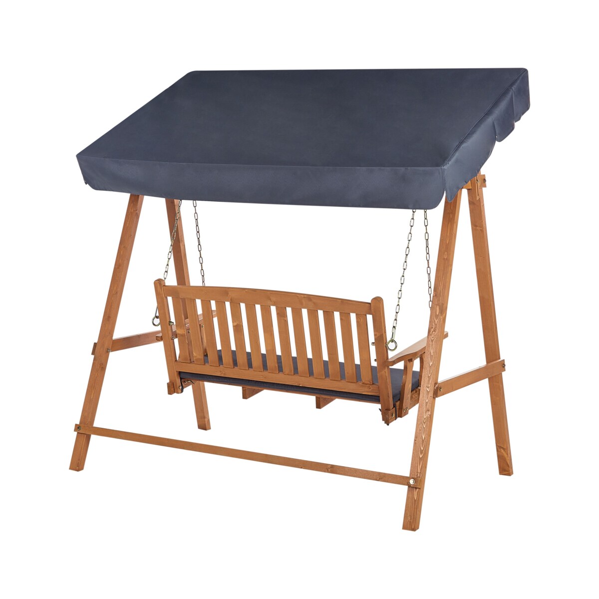 Huśtawka ogrodowa FIBBIALLA Drewno świerkowe Jasne drewno