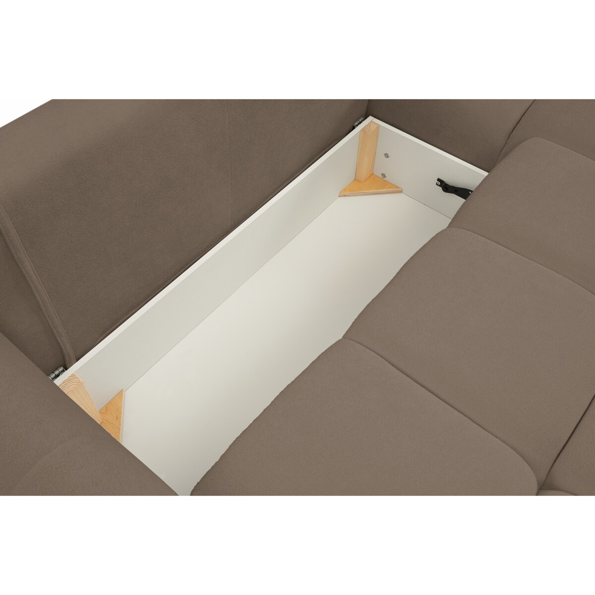 Narożnik z funkcją spania do salonu BOSE, prawostronny, caffe latte