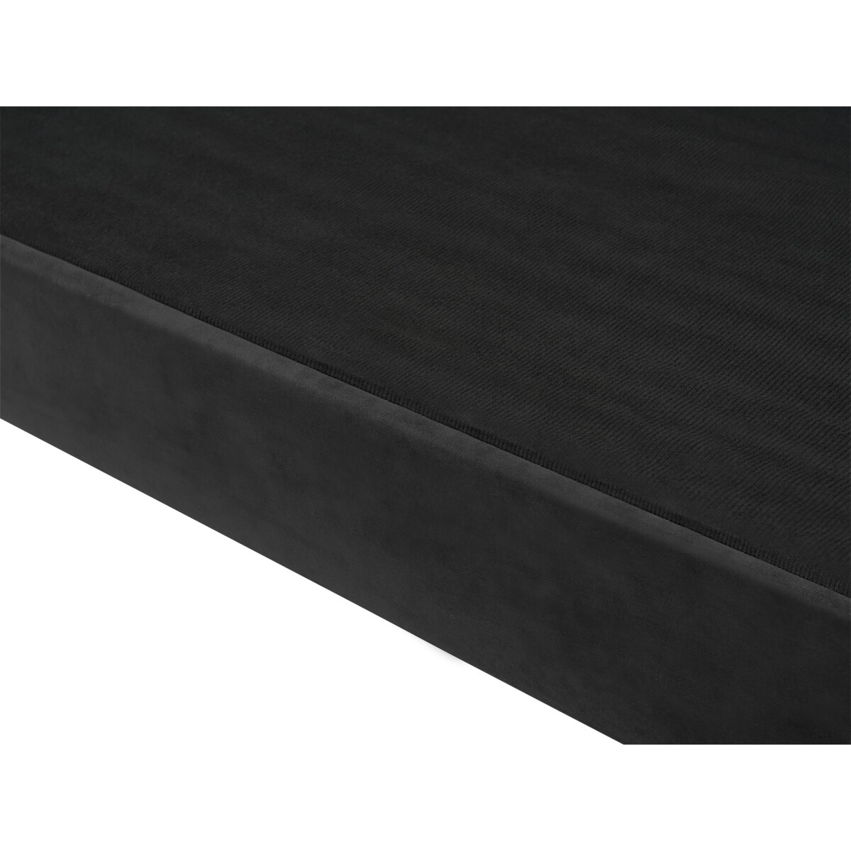 Sofa SKIEN Welur Czarny dla 3 osób