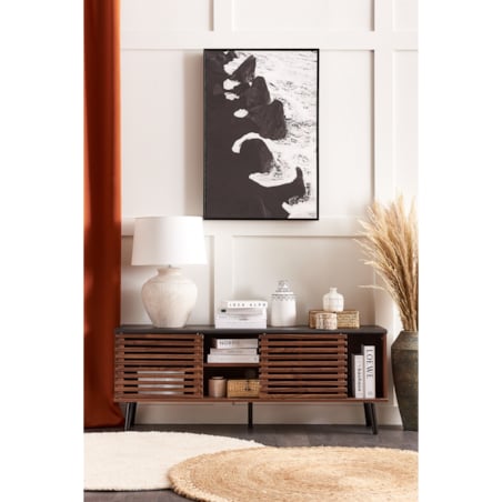 Szafka RTV ciemne drewno PERTH