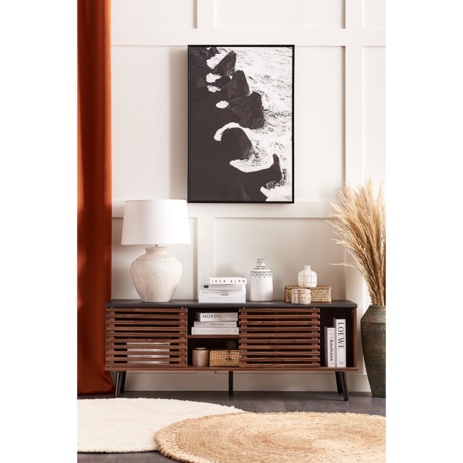 Szafka RTV ciemne drewno PERTH