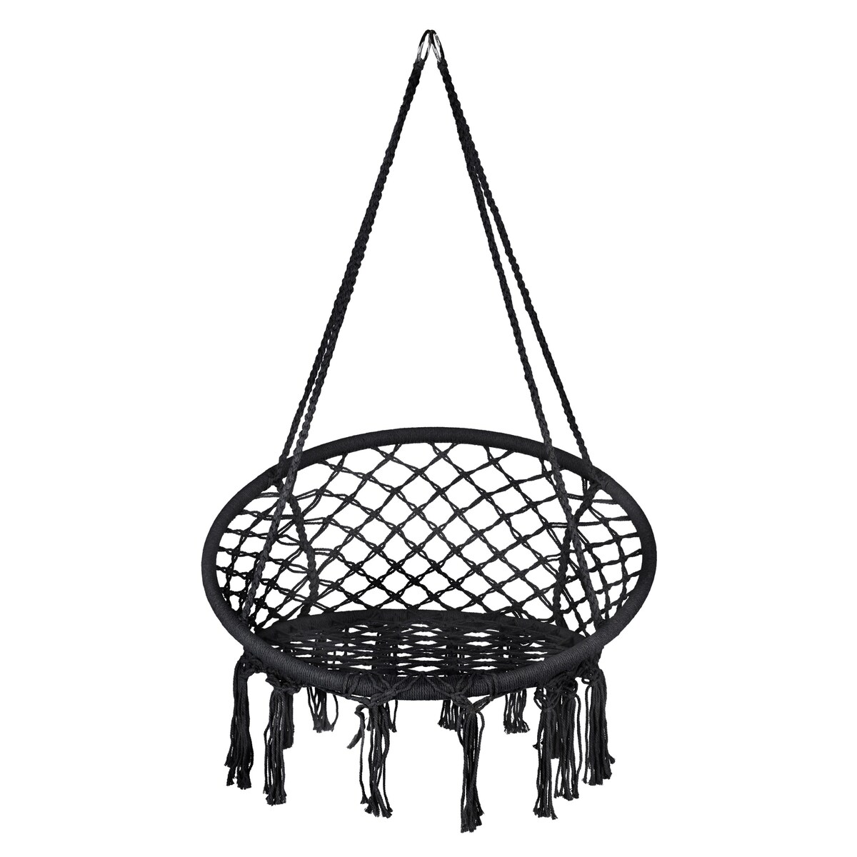 Krzesło plecione BOHO podwieszane duża huśtawka bocianie gniazdo 70 cm fotel wiszący