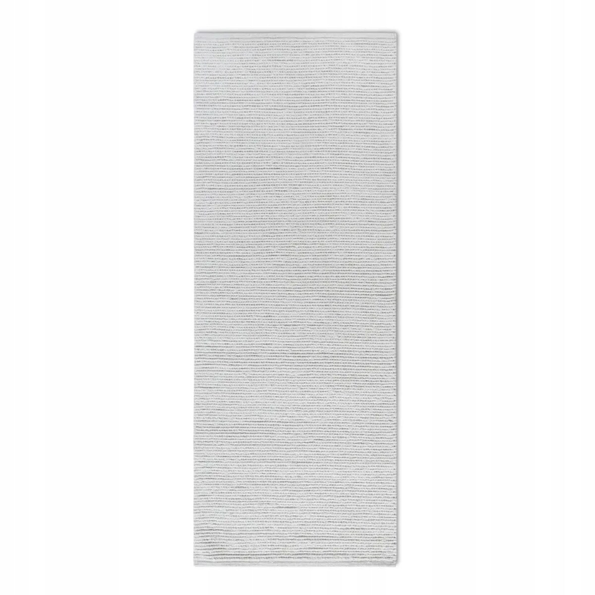 Chodnik wełniany pętelkowy 80x200cm, ręcznie tkany kremowy jednokolorowy