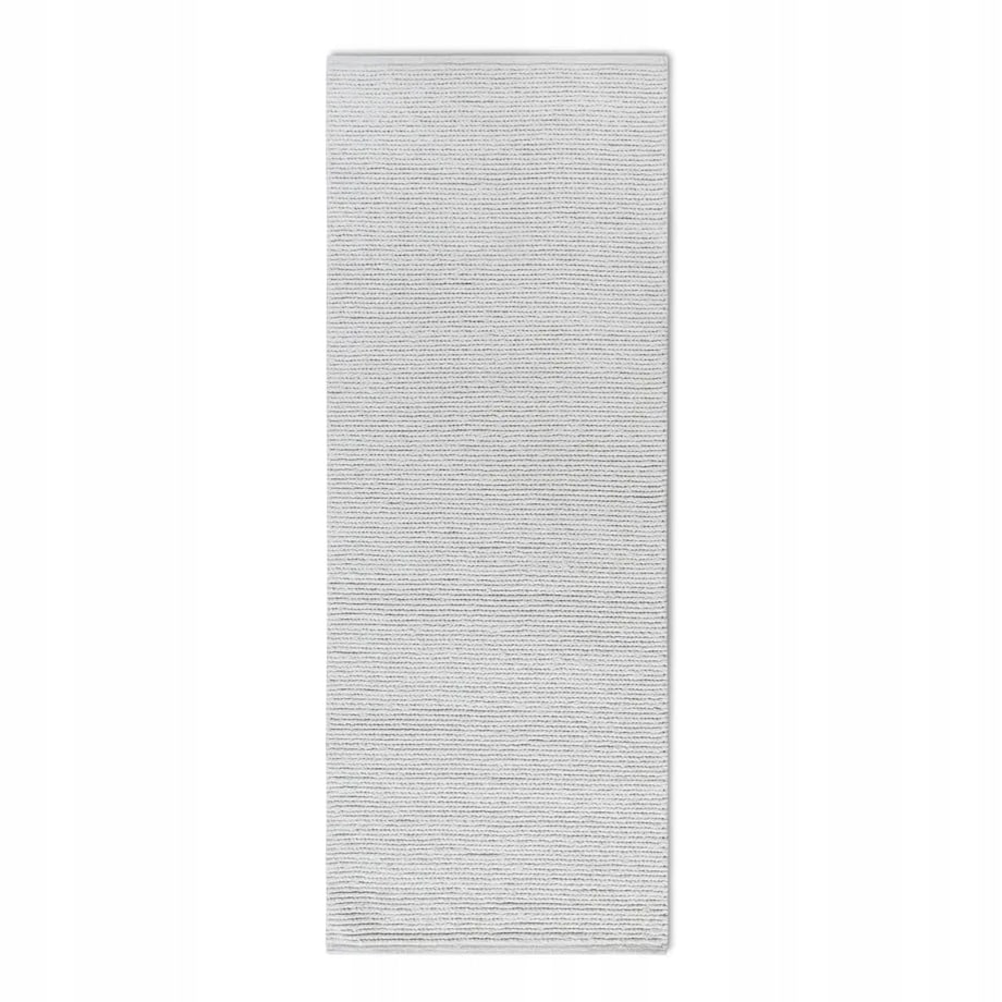 Chodnik wełniany pętelkowy 80x200cm, ręcznie tkany kremowy jednokolorowy